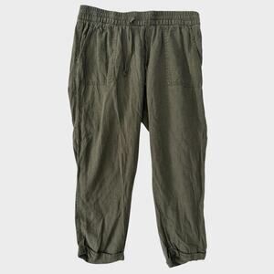 Old Navy Olive Green Cropped Pants